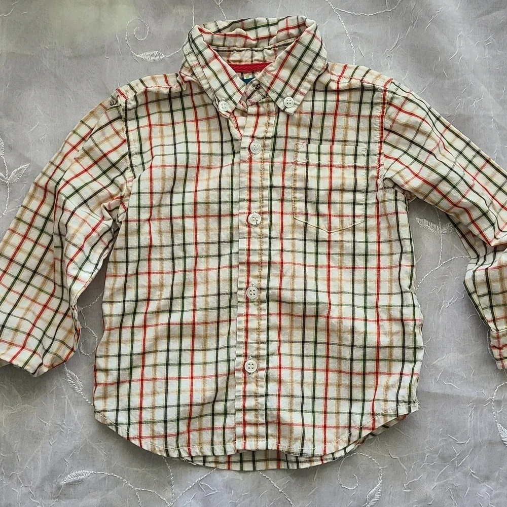 Bundle Of 2 Boys 24 Month Shirts T-shirt Button Up Back To School Summer Fall